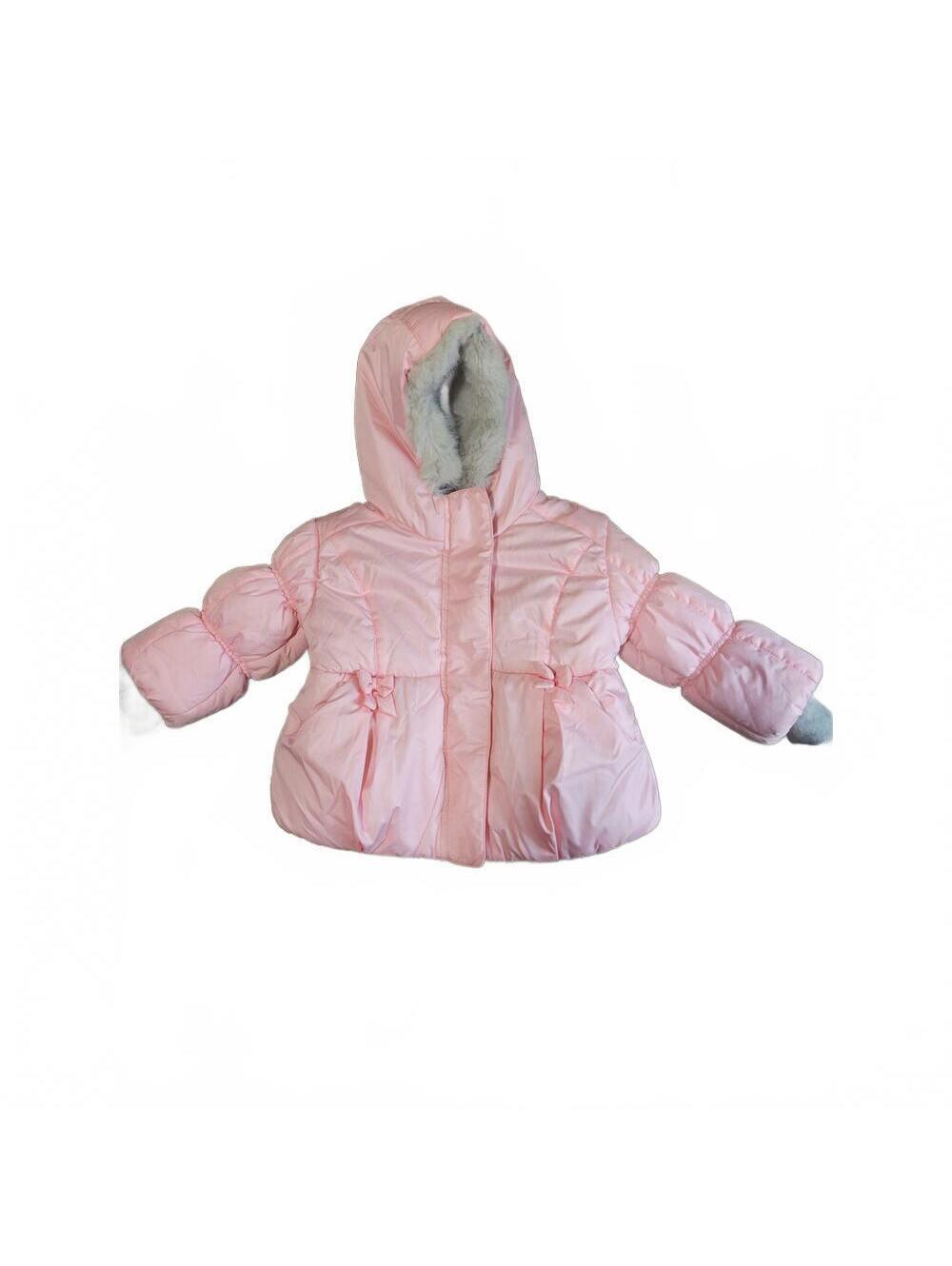 ZeroXposur Pink Baby Girls Puffer Jacket Fleece Lined Size 12 Months